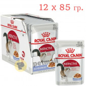 Пауч Royal Canin Instinctive in Jelly 85 гр. - пълноценна храна за котки над 1 година, сочни късчета месо в апетитно желе